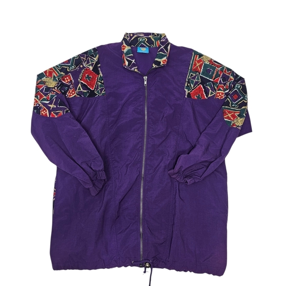 Vintage On Your Mark Women's windbreaker Jacket Size small